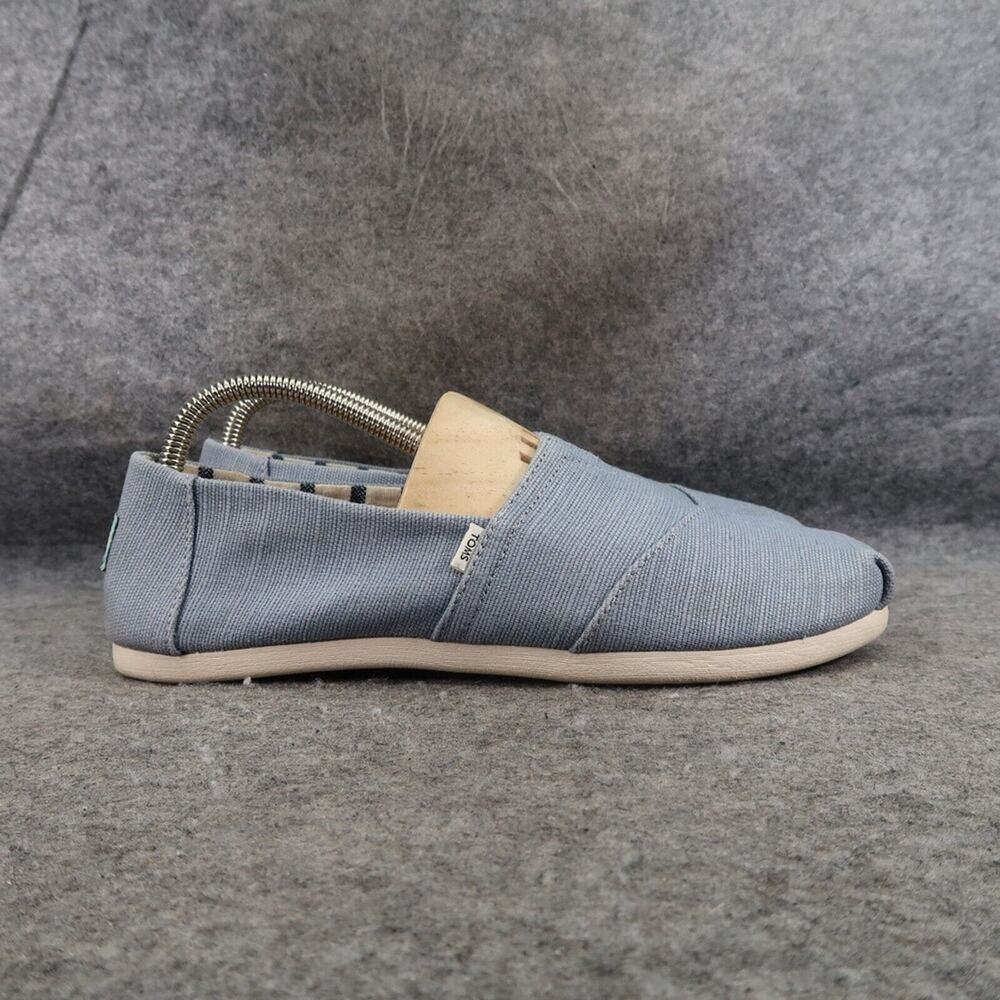 Toms Shoes Women 9.5 Flat Loafer Slip On Earthwise Comfort Casual Blue Lifestyle - Picture 2 of 15
